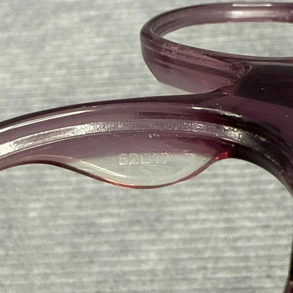 Revlon RV5042 Plum Purple Cat Eye Y2k Eyeglasses Frames Rose Gold Textured 52mm
